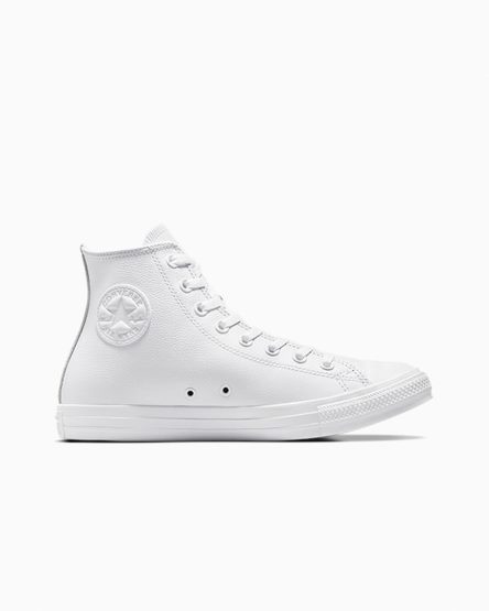 Dámské Boty Vysoké Converse Chuck Taylor All Star Læder Bílé | CZ SXWJ37